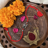 Vriksham Rakshabandhan Sliver Plated Ram Face Rakhi-RB183